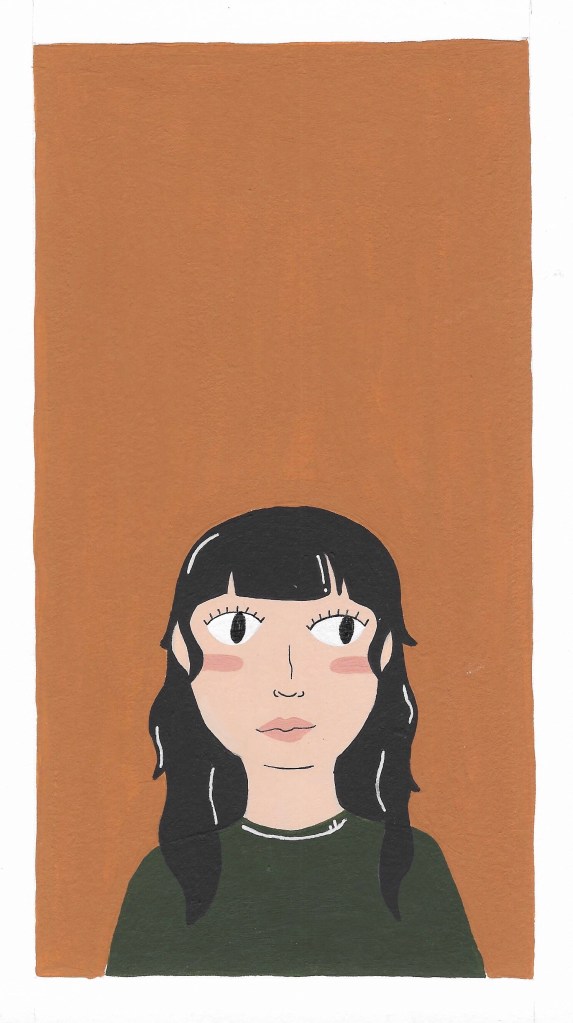 Self portrait in acrylic