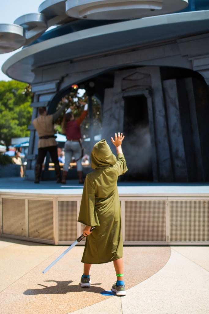 Young guest using the force