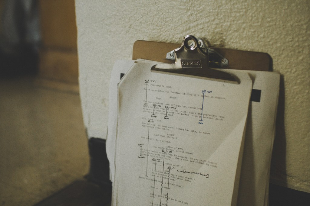 Script on a clipboard