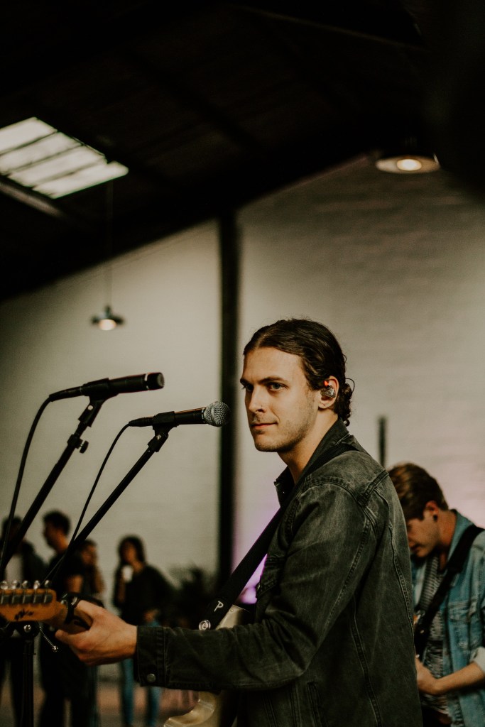 Nathaniel Stewart playing guitar