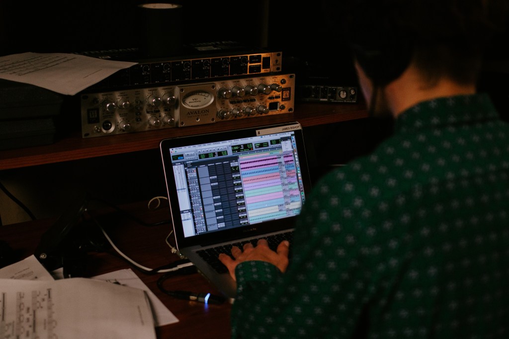 Music editing software in action