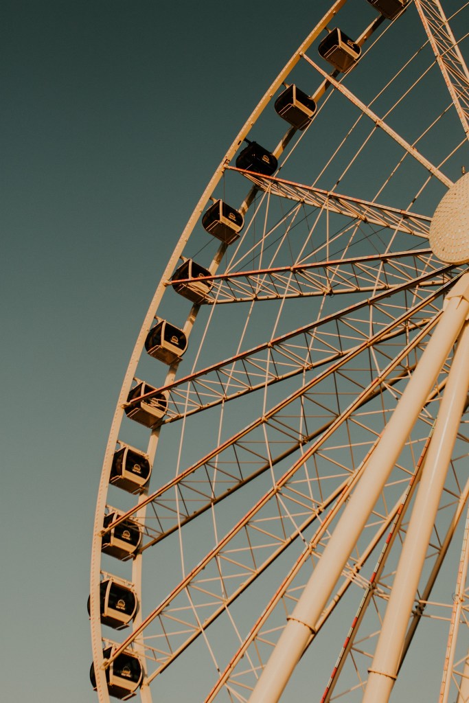 Ferris wheel in the sunset light
