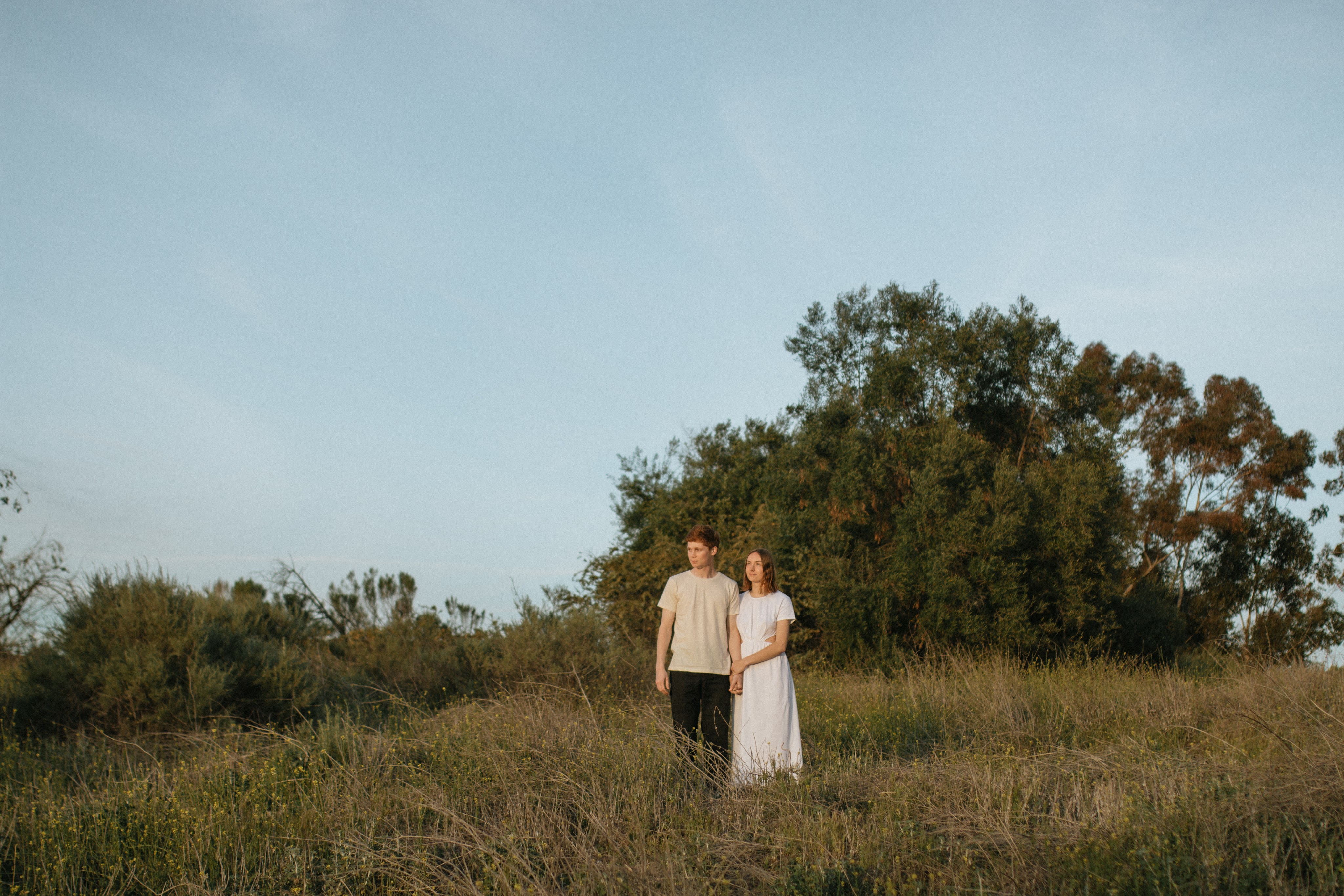 Caleb and Lauren on a hillside